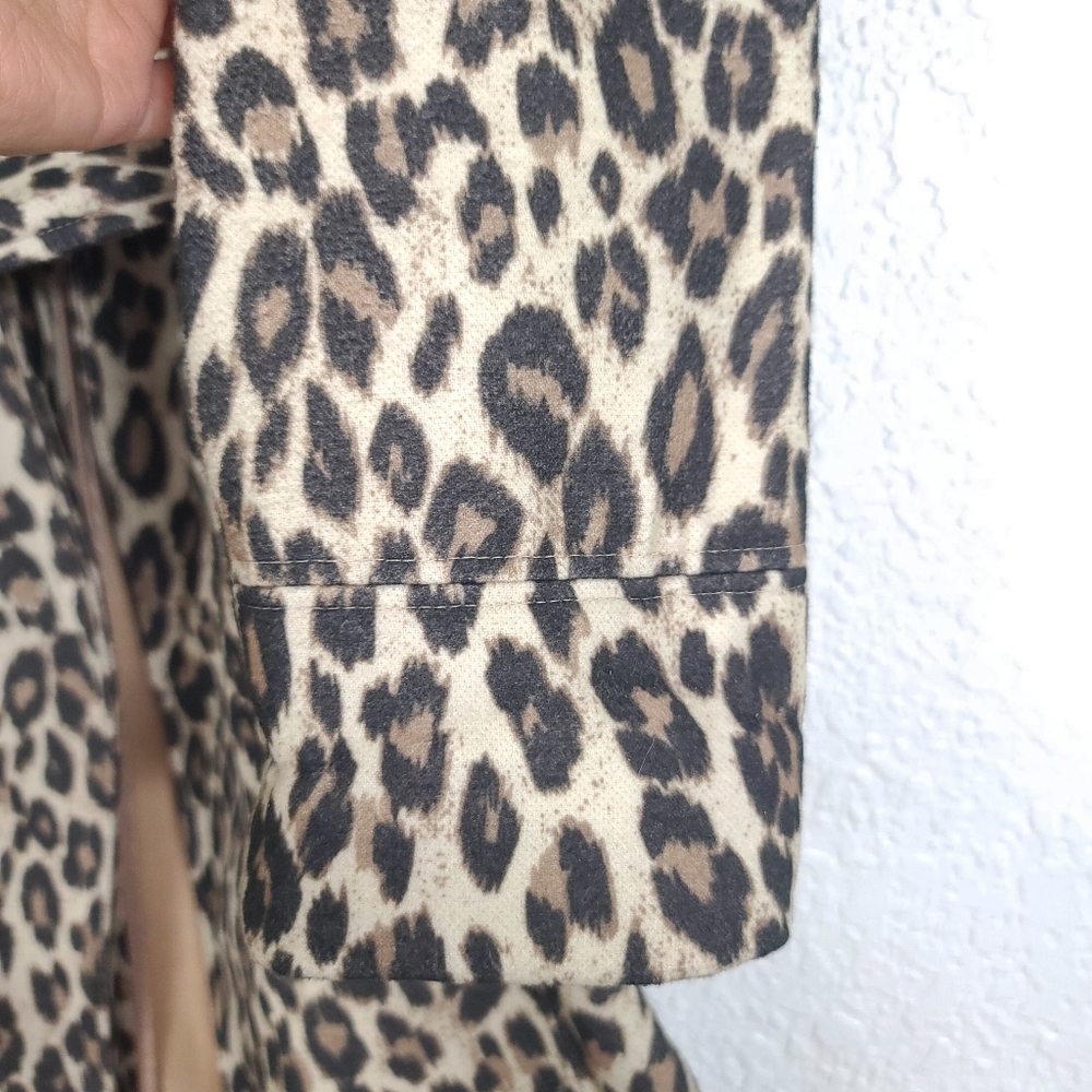 Chico’s Leopard Animal Print Belted Trench Coat – Fall Wrap Jacket – Small - Picture 6 of 12